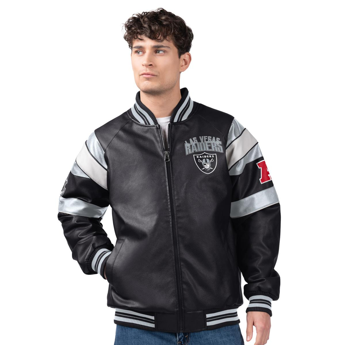 Officially Licensed NFL by Carl Banks Faux Leather Jacket